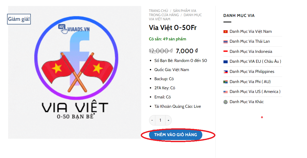 Bước 3: Thêm vào giỏ hàng